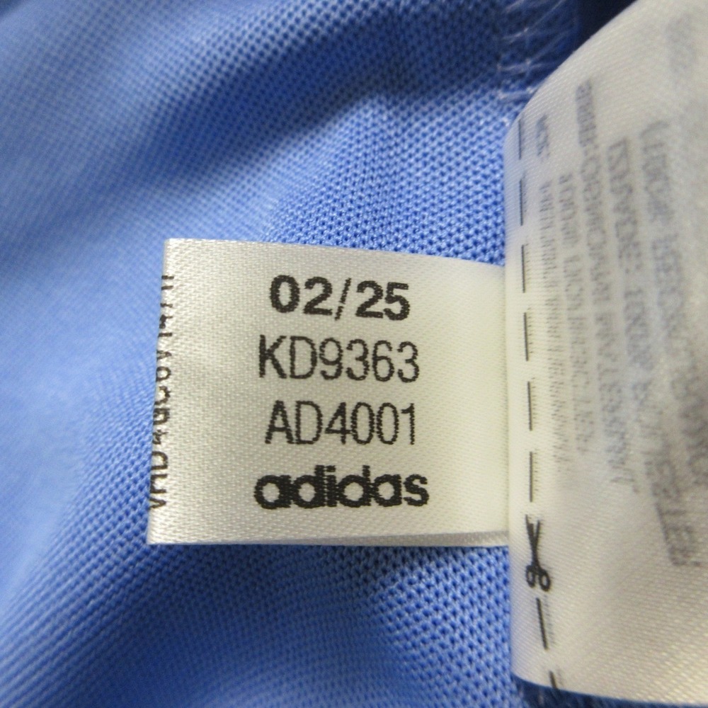 ADIDAS Golf Polo Shirt Mens L (44-45) Blue White‎ Floral Flowers Stretch Top NWT - Picture 13 of 14